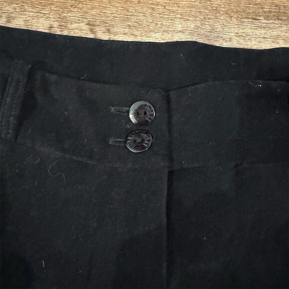 VTG Donna Size 10 Black Velour Dress Pants Wide Leg Minimalist Made in Canada - Picture 3 of 8
